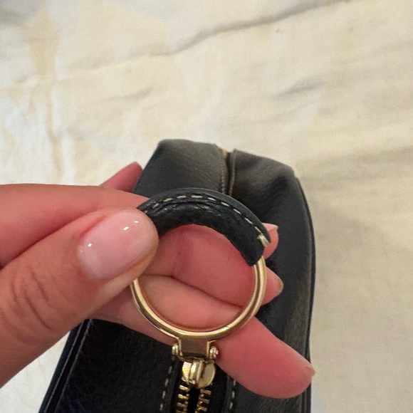 Coach Ellis cosmetic travel case in black nylon and refined pebble leather - Picture 6 of 6